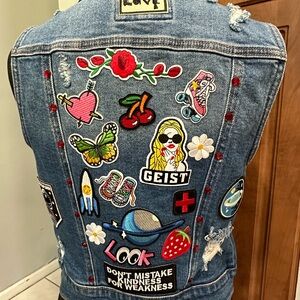 Womens denim vest.